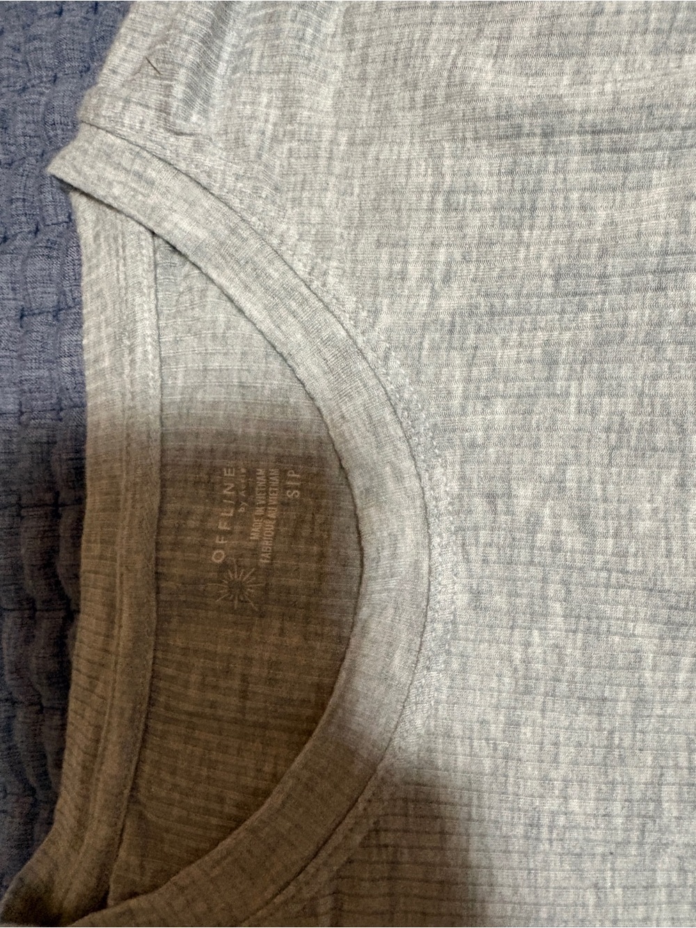 Of/Line Light Gray Ribbed Crop Top - Women's